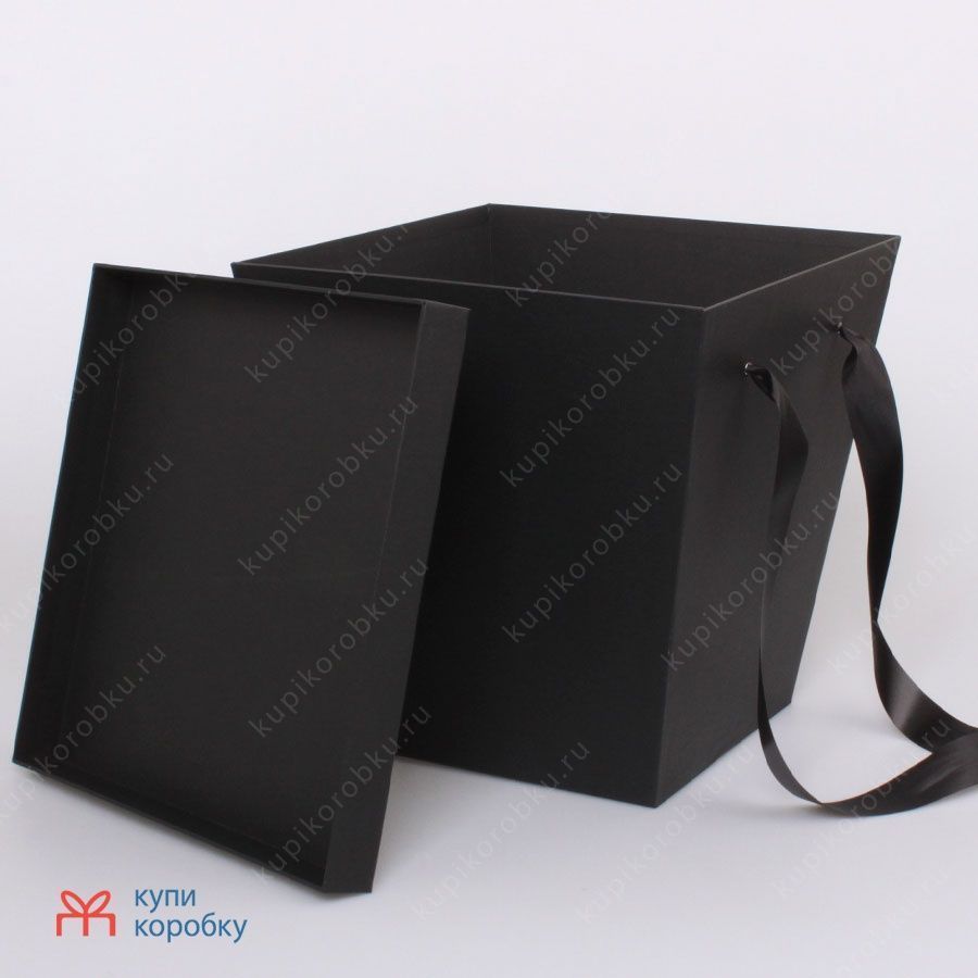 Коробка-кашпо с лентами и крышкой арт.0205330