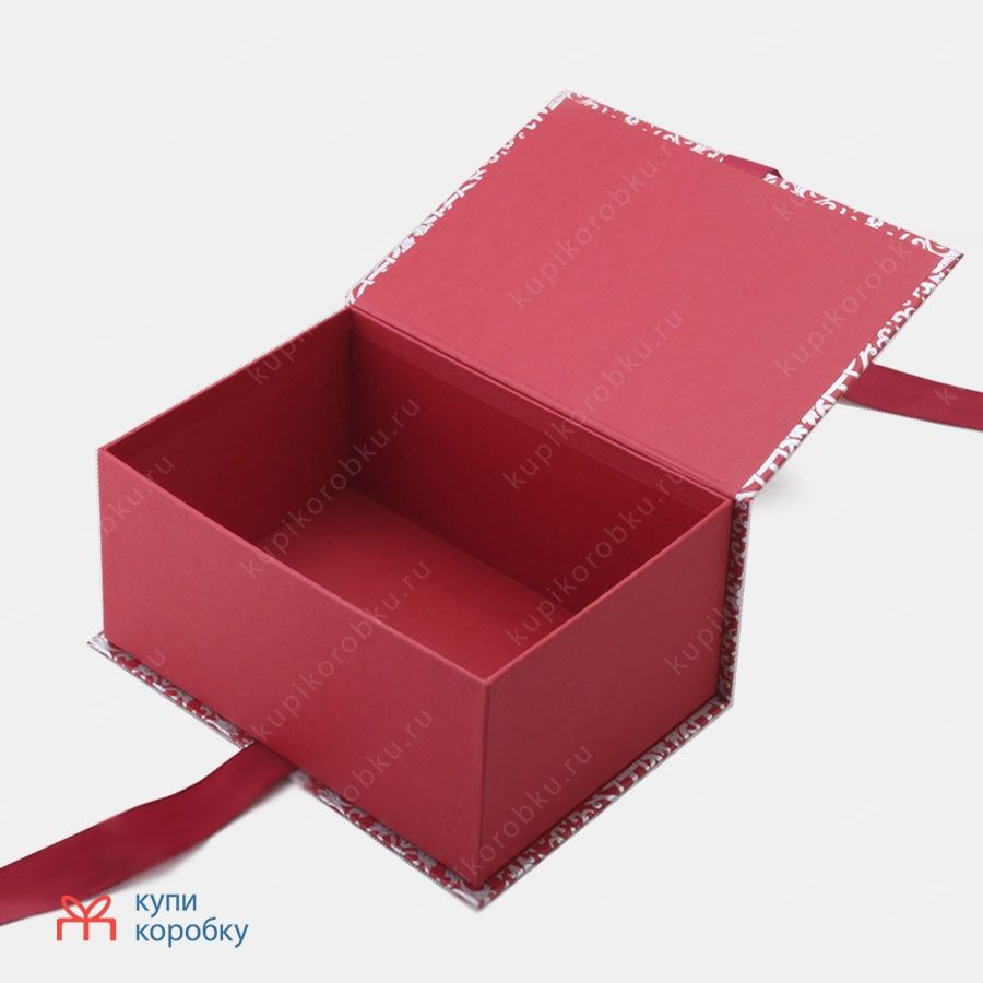 Коробка-шкатулка на лентах с принтом (арт. 08348)  