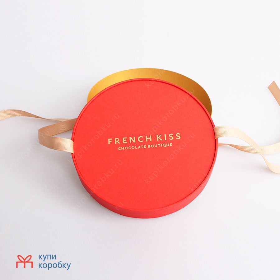 Коробка круглая FRENCH KISS на заказ арт.0207836