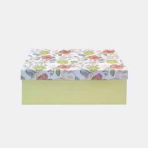 Коробка крышка-дно &quot;цветы на белом&quot; 380х270х130 мм (арт. 101.101) 